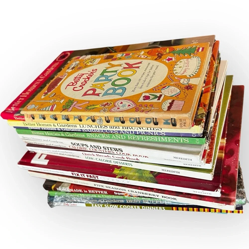 Lot 15 Vtg‎ Cookbooks Incl Betty Crocker Party Book 1st Ed + Better Homes Tupper